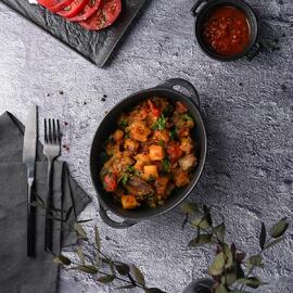 Блюдо овальное 18,5*15 см h5,3 см 850 мл с ручками Black Raw Stellar P.L. Proff Cuisine [4]