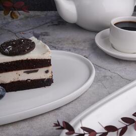 Блюдо овальное 24,4*14,5 см h1,7 см для подачи белое фарфор NEW P.L. Proff Cuisine [5]