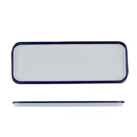 Блюдо прямоугольное 34,7*12,7*1,7 см 400 мл (поднос) Blue Rim эмалированая сталь SUNNEX [1]