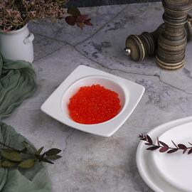 Соусник 100 мл 12*12 см h4 см с бортом Asymmetry квадратный белый фарфор NEW P.L. Proff Cuisine [6]