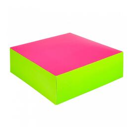 Коробка для кондитерских изделий 20*20 см, фуксия-зеленый, картон, 50 шт/уп, Garcia de P