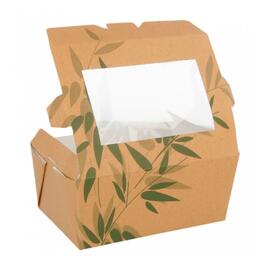 Контейнер картонный для салата с окном, 500 мл, 8,5*12*5,5 см, 50 шт/уп, Garcia de Pou