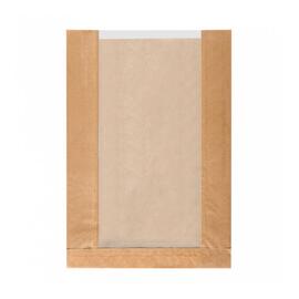 Пакет Feel Green для хлеба с окном 26+10*38 см, крафт-бумага 36 г/см2, 125 шт/уп, Garcia