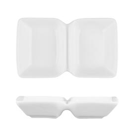 Соусник  50*50 мл двойной 12*7,3*2,3 см прямоуг. белый фарфор P.L. Proff Cuisine [8]