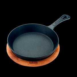 Сковорода для подачи на дерев. подст. 20 см круглая чугун LAVA