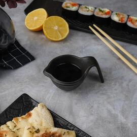 Соусник 50 мл d 10 см h4 см с ручкой Black Raw Wood P.L. Proff Cuisine [12]