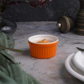 Соусник  55 мл 6 см Рамекин круглый оранжевый фарфор P.L. Proff Cuisine [6]