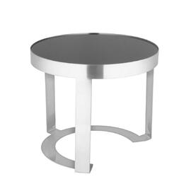 Подставка фуршетная стойка d 26 см h23 см круглая нерж. + блюдо черное акрил P.L. Hotelware