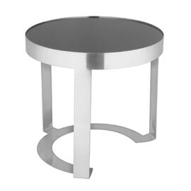 Подставка фуршетная стойка d 26 см h28 см круглая нерж. + блюдо черное акрил P.L. Hotelware