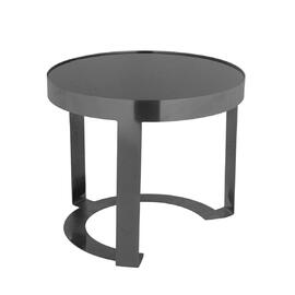 Подставка фуршетная стойка d 26 см h23 см круглая Black металл + блюдо черное акрил P.L. Hotelware