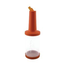 Емкость для сока 1 л с лейкой оранжевая пластик The Bars