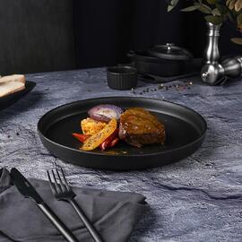 Тарелка с бортом d 27 см h2,8 см Smooth Black Raw Stellar P.L. Proff Cuisine [3]