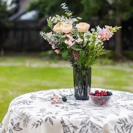 Ваза для цветов "Магия" графит h19 см d 10,5 см 1,1 л ОСЗ [1]