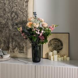 Ваза для цветов "Магия" графит h19 см d 10,5 см 1,1 л ОСЗ [1]