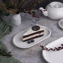 Блюдо овальное 22,5*12,3 см h2,1 см для подачи белое фарфор NEW P.L. Proff Cuisine [10]