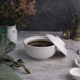 Бульонница мисосупница 325 мл d 12,3 см h8,5 см с крышкой белая фарфор P.L. Proff Cuisine [6]