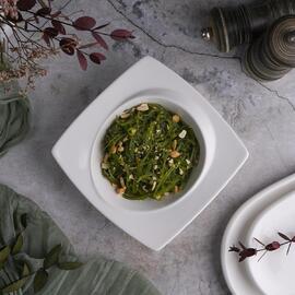 Салатник 185 мл 15*15 см h4,5 см с бортом Asymmetry белый фарфор NEW P.L. Proff Cuisine [6]