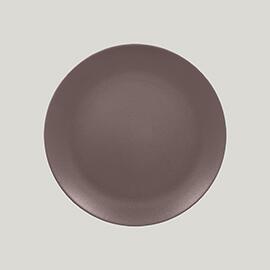 Тарелка RAK Porcelain Neofusion Mellow Chestnut brown круглая плоская 27 см (коричневый