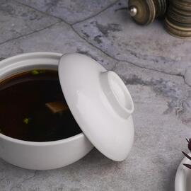 Бульонница мисосупница 325 мл d 12,3 см h8,5 см с крышкой белая фарфор P.L. Proff Cuisine [6]