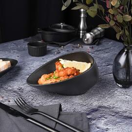 Салатник 280 мл 19*14 см h9 см Side Up Smooth Black Raw Stellar P.L. Proff Cuisine [1]