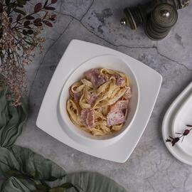 Салатник 400 мл 20*20 см h5,5 см с бортом Asymmetry белый фарфор NEW P.L. Proff Cuisine [3]