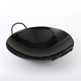 Сковорода Вок (WOK) 35 см с двумя ручками черная сталь P.L. Proff Cuisine