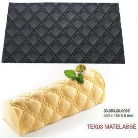Коврик кондитерский для создания тексуры Silikomart TEX03 MATELASSE, силикон, 25*18,5 см