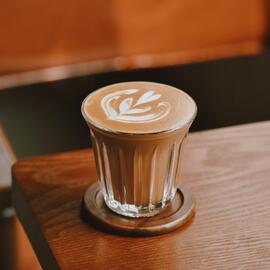 Чашка 220 мл кофейная без ручки ZINC Barista d 9,1 см h8,6 см стекло P.L. Barbossa [1]