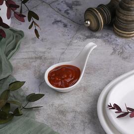 Ложка для комплимента 30 мл белая фарфор P.L. Proff Cuisine [6]