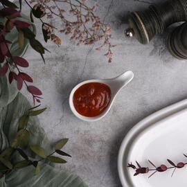 Ложка для комплимента 30 мл белая фарфор P.L. Proff Cuisine [6]