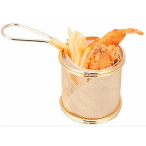 Корзинка для подачи d  9 см h9 см "Gold" круглая нерж. P.L. Proff Cuisine
