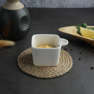 Соусник  70 мл 7,5*6 см h4,5 см Mini Mix прямоуг. с ручкой белый фарфор P.L. Proff Cuisine [6]      