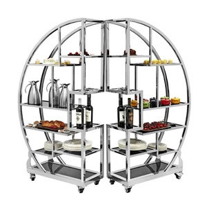 Подставка фуршетная горка 9 ярусов 69*20*69 см нерж/пластик P.L. Proff Cuisine