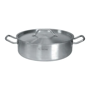Кастрюля  5 л 24*11 см низкая с крышкой нерж. ИНДУКЦИЯ P.L. Proff Cuisine 