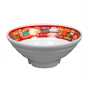 Салатник 1550 мл миска для лапши d 22,2 см пластик меламин White-Red "Паназия" P.L. Proff Cuisine