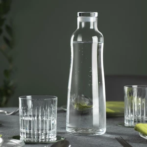 Бутылка графин для воды 1 л с крышкой хр. стекло Eco Bottle d 9 см h27,2 см RCR [1]