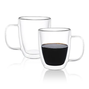 Кружка 480 мл Classic Coffee прозрачная набор 2 шт. d 10 см h12 см термостекло P.L. [1]
