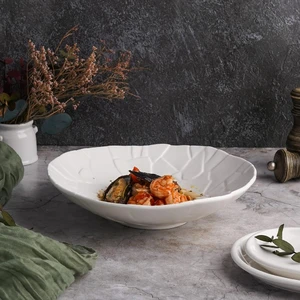 Салатник 1100 мл d 25 см h6 см Texture Style белый фарфор P.L. Proff Cuisine [3]