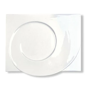 Блюдо для подачи 30,5*24,5 см Asymmetry белое фарфор P.L. Proff Cuisine [1]
