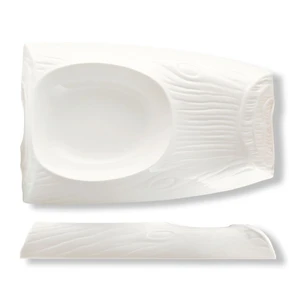 Блюдо прямоугольное 31*19,5 см h4,5 см 450 мл Oyster белое фарфор P.L. Proff Cuisine [3]