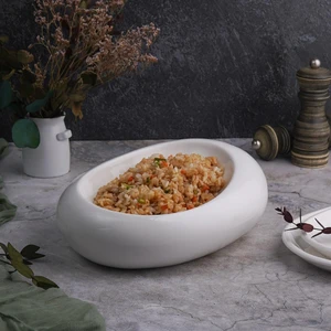 Блюдо для подачи 25,5*18,5 см h8,4 см Organic 300 мл белое фарфор NEW P.L. Proff Cuisine [3]
