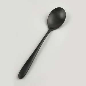 Ложка столовая 21 см матовая черный цвет PVD Alessi-Black P.L. [12]