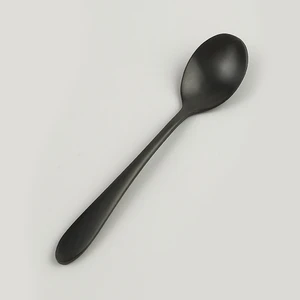Ложка чайная 14,3 см матовая черный цвет PVD Alessi-Black P.L. [12]