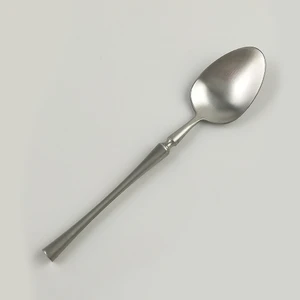 Ложка чайная 15 см матовая цвет серебро PVD 1920-Silvery P.L. [12]