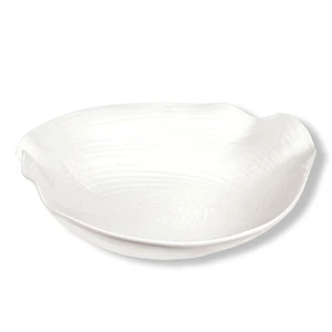 Салатник 300 мл 22*20 см h6/3 см овальный Relief белый фарфор P.L. Proff Cuisine [4]