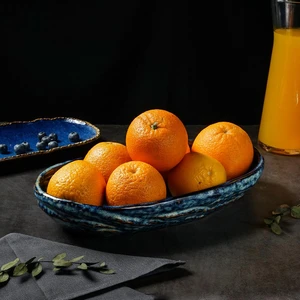 Блюдо овальное 35*20,5 см h6 см глубокое 2 л Aqua Blue Style Buffet P.L. [1] 