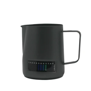Питчер молочник 480 мл с инд. темп. Latte Pro Color черный тефлон d 8,2/7,1 см h10,7 см нерж. P.L.