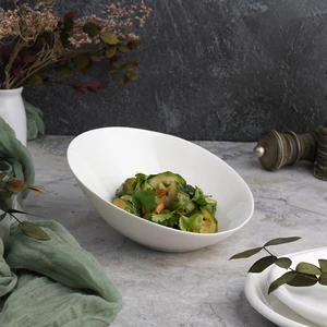 Салатник 150 мл d 17,5 см h8/3 см скошенный белый фарфор P.L. Proff Cuisine [6]