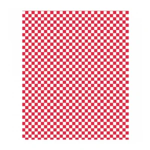 Упаковочная бумага "Красная клетка", 31*31 см, жиростойкий пергамент 32 г/см2, 1000 шт/у
