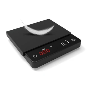 Весы кофейные портативные черные 0,1-2000гр 9,6*10,1 см h2 см USB зарядка P.L. Barbossa